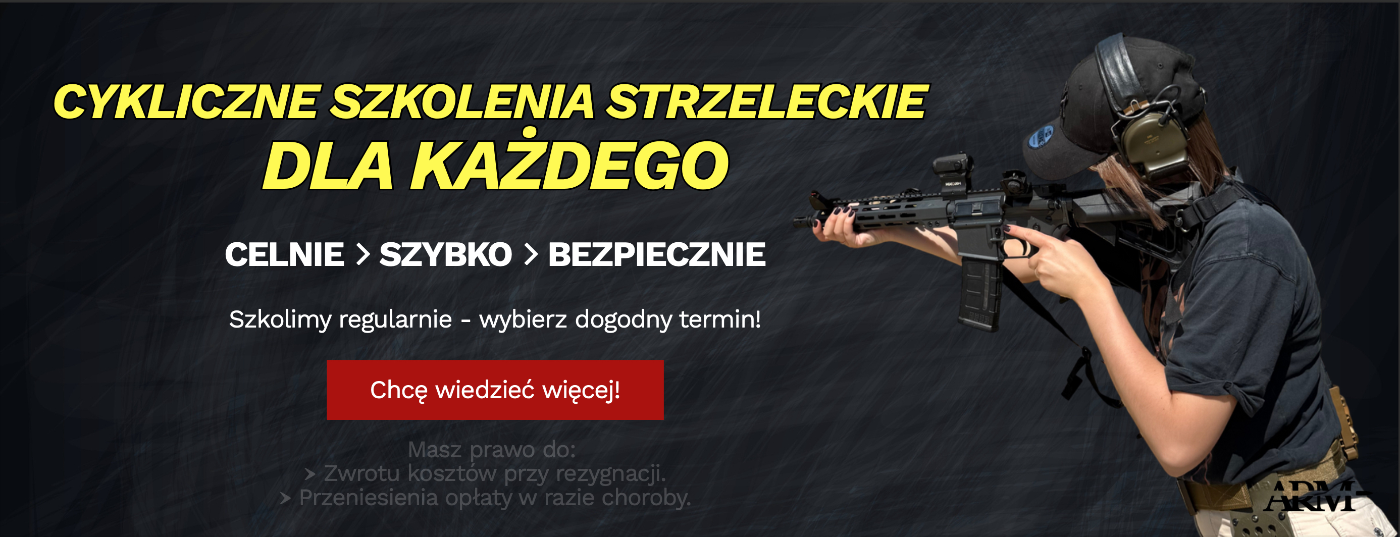 Szkolenia strzeleckie od podstaw i dla zaawansowanych.  Wybierz szkolenie